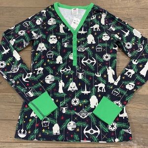 Hanna Andersson Christmas Star Wars pajama top XS